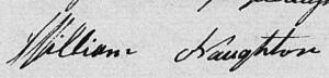 Signature de William Naughton: 14 décembre 1828 Signature de William Naughton: 14 décembre 1828