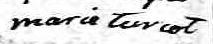 Signature de Marie Turcot: 16 avril 1827 Signature de Marie Turcot: 16 avril 1827