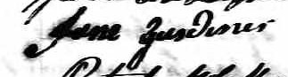 Signature de Jane Gardner: 19 février 1844 Signature de Jane Gardner: 19 février 1844