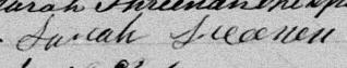 Signature de Sarah Sreeenen: 22 avril 1878 Signature de Sarah Sreeenen: 22 avril 1878