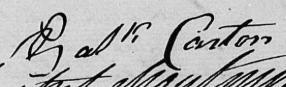 Signature de Patk. Carton: 26 août 1827 Signature de Patk. Carton: 26 août 1827