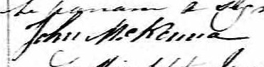 Signature de John McKenna: 15 janvier 1841 Signature de John McKenna: 15 janvier 1841