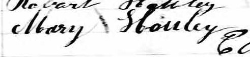 Signature de Mary Houley: 26 avril 1864 Signature de Mary Houley: 26 avril 1864