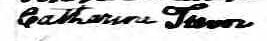 Signature de Catharine Trevor: 23 novembre 1839 Signature de Catharine Trevor: 23 novembre 1839