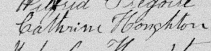 Signature de Cathrine Houghton: 15 novembre 1893 Signature de Cathrine Houghton: 15 novembre 1893