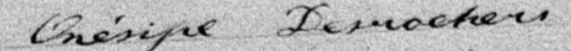 Signature d'Onésipe Desrochers: 29 septembre 1883 Signature d'Onésipe Desrochers: 29 septembre 1883