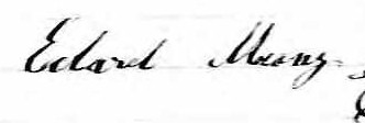 Signature d'Edard Meany: 19 avril 1865