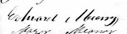 Signature de Edward Meaney: 22 juin 1875