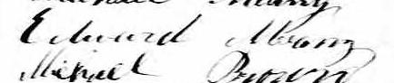 Signature d'Edward Meany: 19 janvier 1876