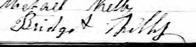Signature de Bridget Kelly: 7 octobre 1862 Signature de Bridget Kelly: 7 octobre 1862