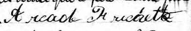 Signature de Arcade Frechette: 2 octobre 1871 Signature de Arcade Frechette: 2 octobre 1871