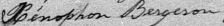 Signature de Xénophon Bergeron: 11 février 1893 Signature de Xénophon Bergeron: 11 février 1893