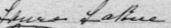 Signature de Laura Larue: 24 juin 1889