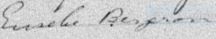 Signature d'Eusèbe Bergeron: 28 avril 1894 Signature d'Eusèbe Bergeron: 28 avril 1894