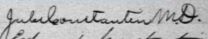 Signature de Jules Constantin M.D.: 24 juin 1889 Signature de Jules Constantin M.D.: 24 juin 1889