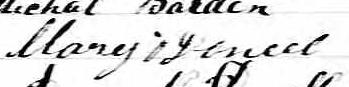 Signature de Mary O'Doneel: 10 mai 1870 Signature de Mary O'Doneel: 10 mai 1870