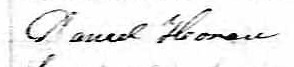 Signature de Daniel Horan: 25 janvier 1848 Signature de Daniel Horan: 25 janvier 1848