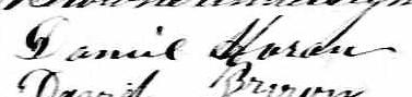 Signature de Daniel Horan: 25 décembre 1876 Signature de Daniel Horan: 25 décembre 1876