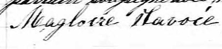 Signature de Magloire Savoie: 4 septembre 1865 Signature de Magloire Savoie: 4 septembre 1865