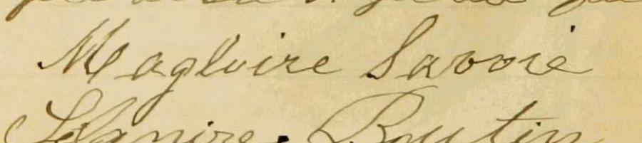Signature de Magloire Savoie: 15 janvier 1901 Signature de Magloire Savoie: 15 janvier 1901