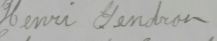 Signature d'Henri Gendron: 22 février 1914 Signature d'Henri Gendron: 22 février 1914