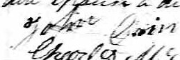 Signature de John Cain: 14 mai 1850 Signature de John Cain: 14 mai 1850