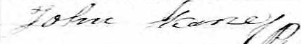 Signature de John Kane: 27 avril 1858 Signature de John Kane: 27 avril 1858