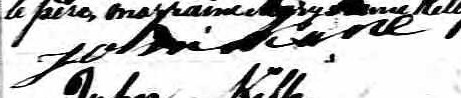 Signature de John Kane: 24 août 1861 Signature de John Kane: 24 août 1861