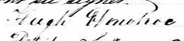 Signature de Hugh Donohoe: 16 mai 1865 Signature de Hugh Donohoe: 16 mai 1865