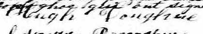 Signature de Hugh Donghue: 20 avril 1859 Signature de Hugh Donghue: 20 avril 1859