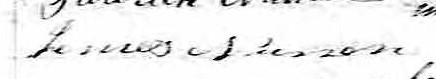 Signature de James Nunan: 17 février 1852 Signature de James Nunan: 17 février 1852
