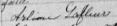 Signature d'Arline Lafleur: premier mars 1893 Signature d'Arline Lafleur: premier mars 1893