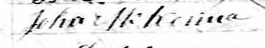 Signature de John McKenna: 11 mai 1852 Signature de John McKenna: 11 mai 1852