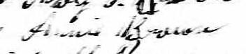 Signature de Annie Browne: 22 janvier 1876 Signature de Annie Browne: 22 janvier 1876