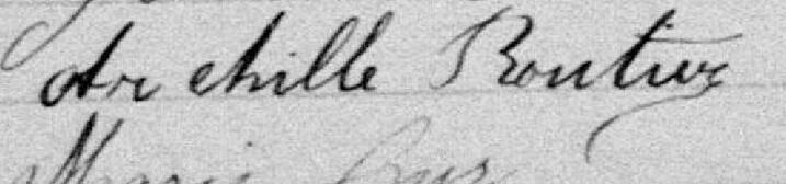 Signature de Achille Routier: 12 juin 1892 Signature de Achille Routier: 12 juin 1892