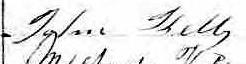 Signature de John Kelly: 2 juin 1855 Signature de John Kelly: 2 juin 1855