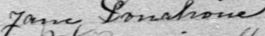 Signature de Jane Donahoue: 11 mai 1893 Signature de Jane Donahoue: 11 mai 1893