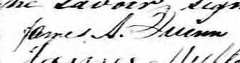 Signature de James S. Quinn: 25 août 1856 Signature de James S. Quinn: 25 août 1856