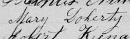Signature de Mary Doherty: 13 décembre 1878 Signature de Mary Doherty: 13 décembre 1878