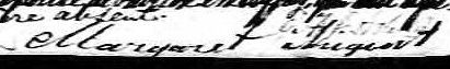 Signature de Margaret Nugent: 22 juillet 1859 Signature de Margaret Nugent: 22 juillet 1859