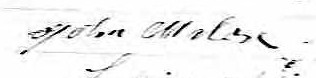 Signature de John Malone: 19 octobre 1858 Signature de John Malone: 19 octobre 1858