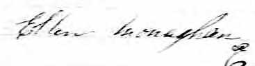 Signature d'Ellen Monaghan: 24 mars 1865 Signature d'Ellen Monaghan: 24 mars 1865