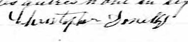 Signature de Christopher Donelly: 23 novembre 1858