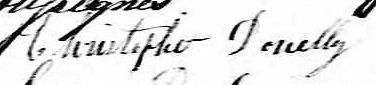 Signature de Christopher Donelly: 7 août 1866