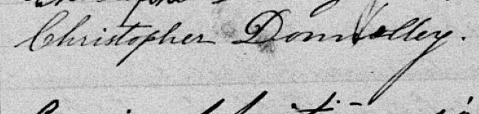 Signature de Christopher Donnelley: 21 avril 1883