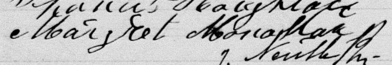 Signature de Margret Monaghan: 16 septembre 1889 Signature de Margret Monaghan: 16 septembre 1889