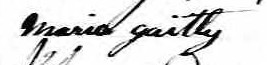 Signature de Maria Gaitly: 20 juillet 1861 Signature de Maria Gaitly: 20 juillet 1861