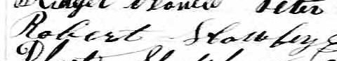 Signature de Robert Houley: 19 avril 1864 Signature de Robert Houley: 19 avril 1864
