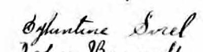 Signature d'Eglantine Sorel: 4 septembre 1906 Signature d'Eglantine Sorel: 4 septembre 1906