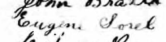 Signature d'Eugene Sorel: 4 septembre 1906 Signature d'Eugene Sorel: 4 septembre 1906